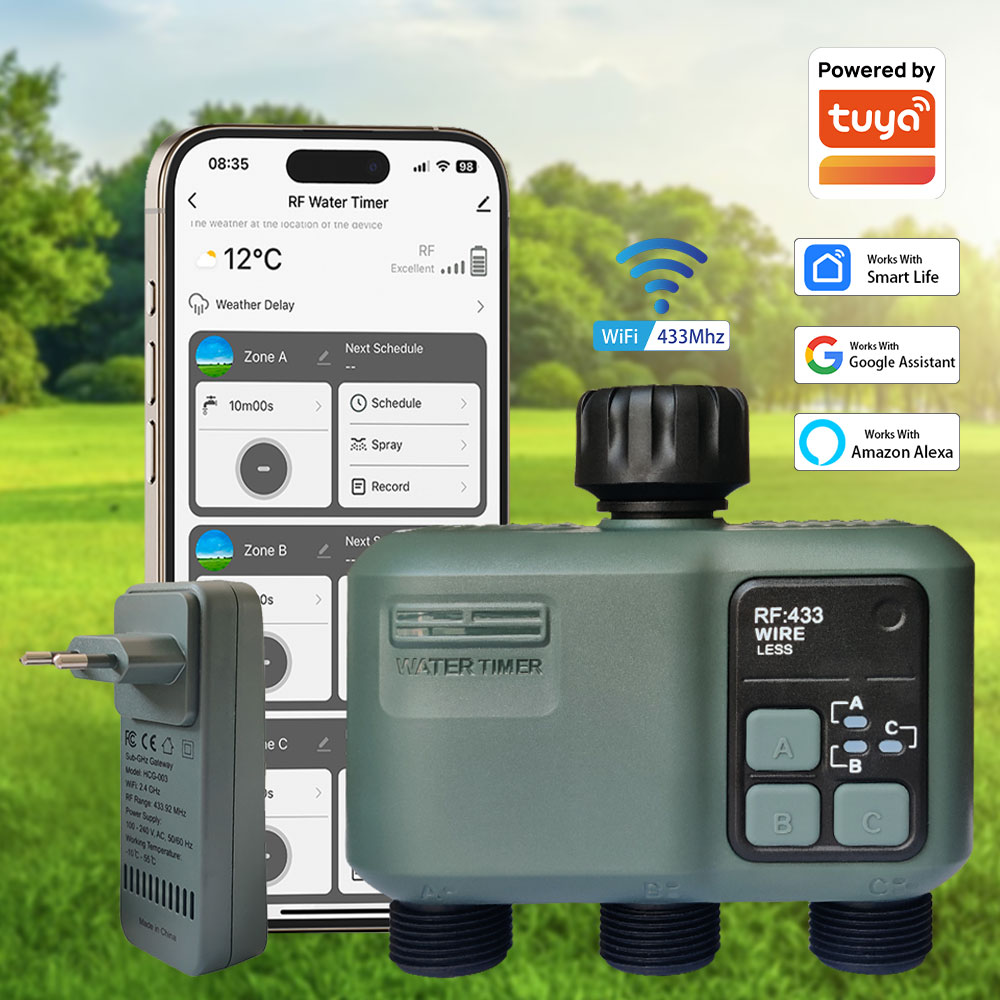 Wifi Irrigation Timer - Temporizador de agua Tuya Wifi+RF433 de