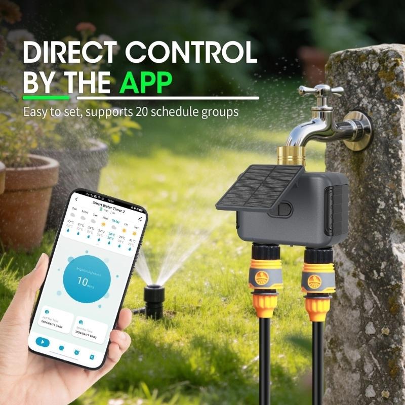 Temporizador agua solar 2 zona - Wifi Irrigation Timer reseña y precio